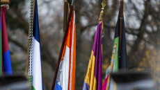 11. novembra militārā parāde pie Brīvības pieminekļa